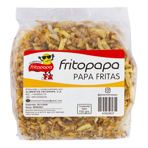 Papas para perros calientes fitopapa 250 gr | Gama en Línea